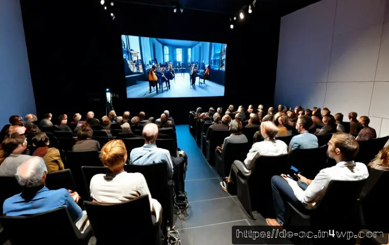 현존 기반 공연 접근법의 오프라인과 온라인 통합 - Photorealistic hybrid theatre performance in a contemporary German cultural venue, a focused actor o...